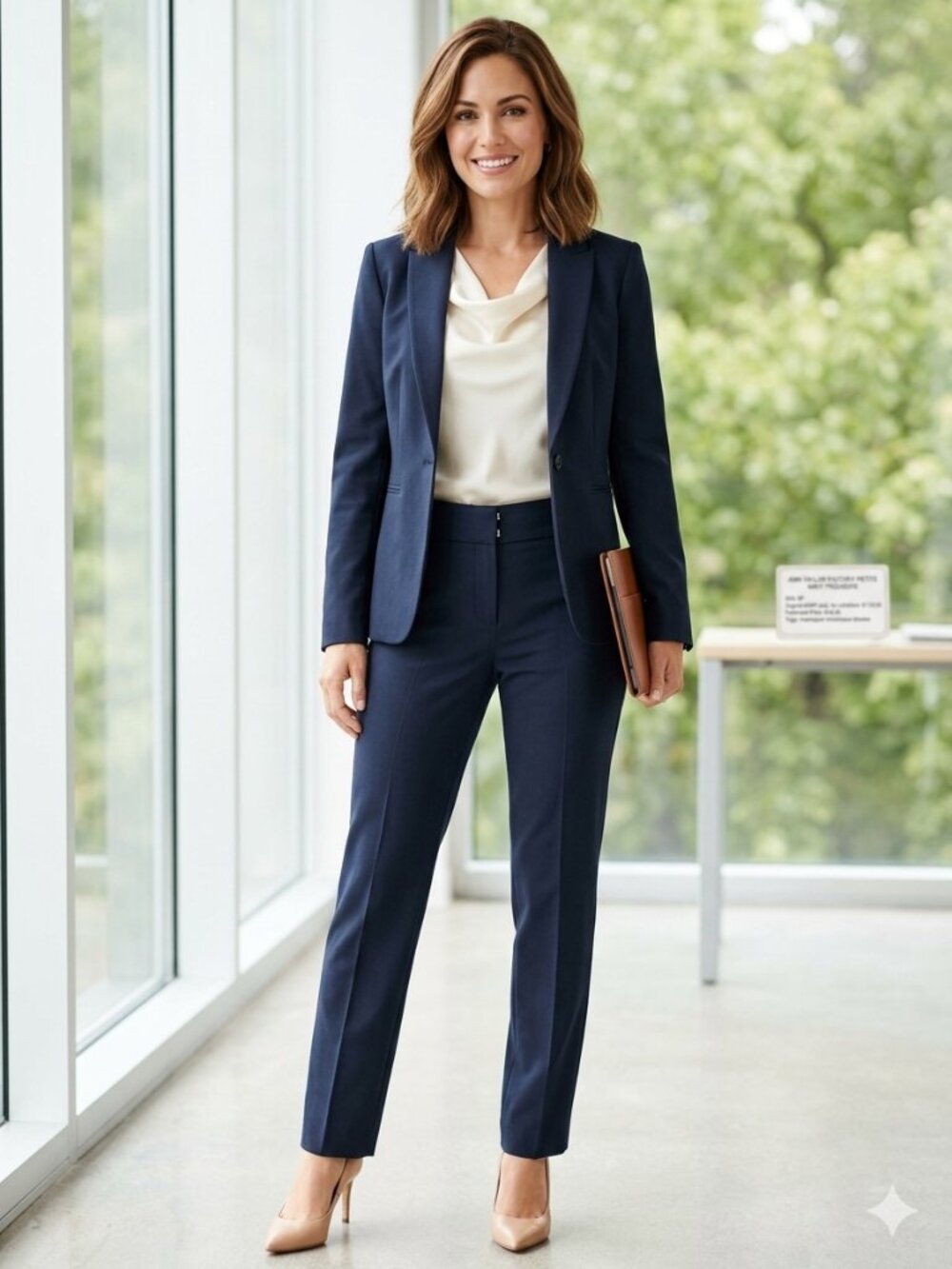 Ann Taylor Factory Petite Navy Dress Pants Trousers 8P